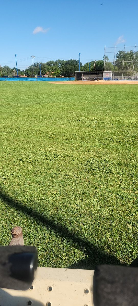 Summer time keeping field in tip top shape...