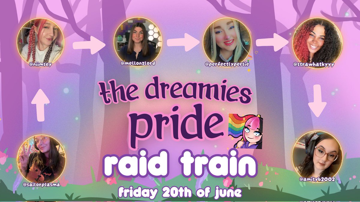 Dreamy Hollow ☁️ (@dreamyhollowtv) on Twitter photo To celebrate Pride Month, Dreamy Hollow is doing a small pride raid train to spread love and pride! 🌈✨️
˗ˏˋ 20 of june ´ˎ˗
let's spread all the love with our
first stop being <a href="/sailorplasmatv/">🌸✨Plasma✨🌸</a>, see you Friday! To celebrate Pride Month, Dreamy Hollow is doing a small pride raid train to spread love and pride! 🌈✨️
˗ˏˋ 20 of june ´ˎ˗
let's spread all the love with our
first stop being <a href="/sailorplasmatv/">🌸✨Plasma✨🌸</a>, see you Friday!