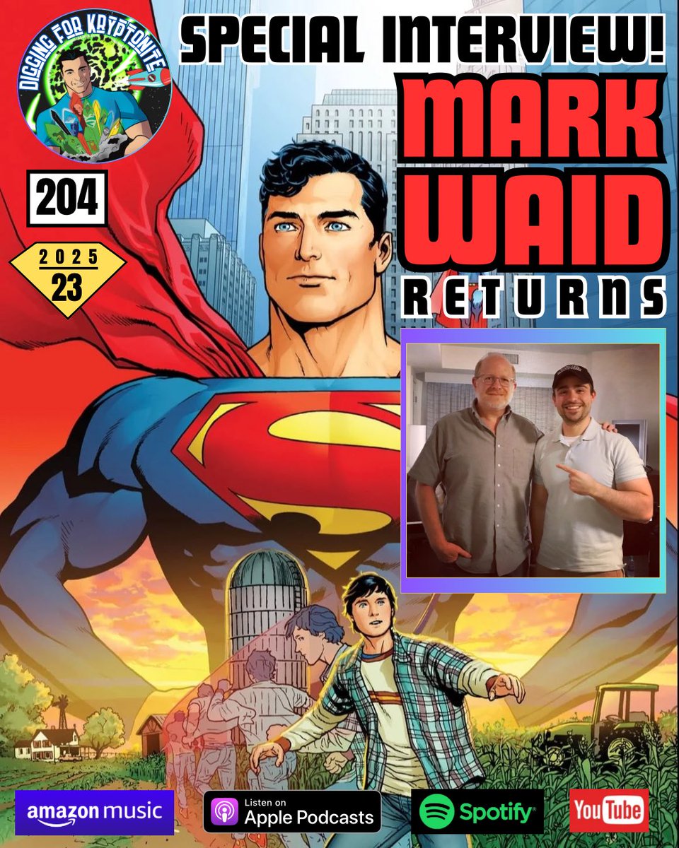 diggingforkrpod's tweet image. 🚀 NEW INTERVIEW ALERT! 🚀 Legendary writer #MarkWaid returns to the podcast to discuss #Superboy in #ActionComics & beyond.
We talk juggling many DC projects, Superboy being publicly known, key choices in “Phantoms” & LAST DAYS OF LEX LUTHOR, & much more.
🎧NOW! 🔗🧵⬇️