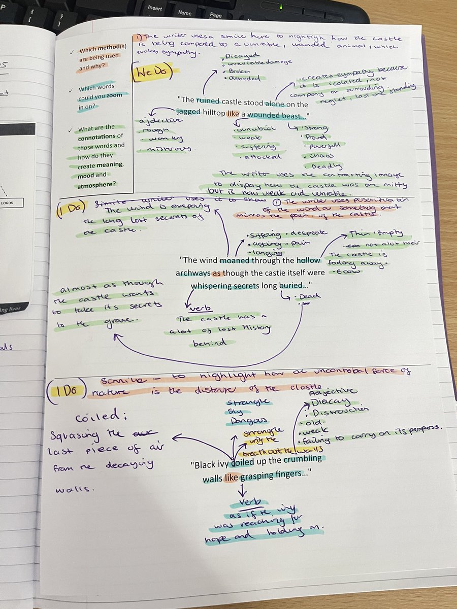 Hannah (@hkateaching) on Twitter photo purple pen whole class feedback on the lack of depth in their analysis   
💜 purple pen whole class feedback on the lack of depth in their analysis   
💜
