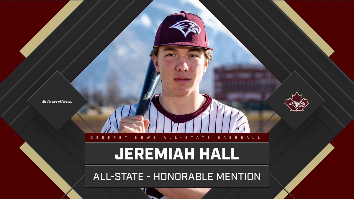 ⚾️ Congratulations to Jeremiah Hall on being named Deseret News All-State Baseball Honorable Mention! Proud of our Golden Eagle! #MapleMountainSports 🦅