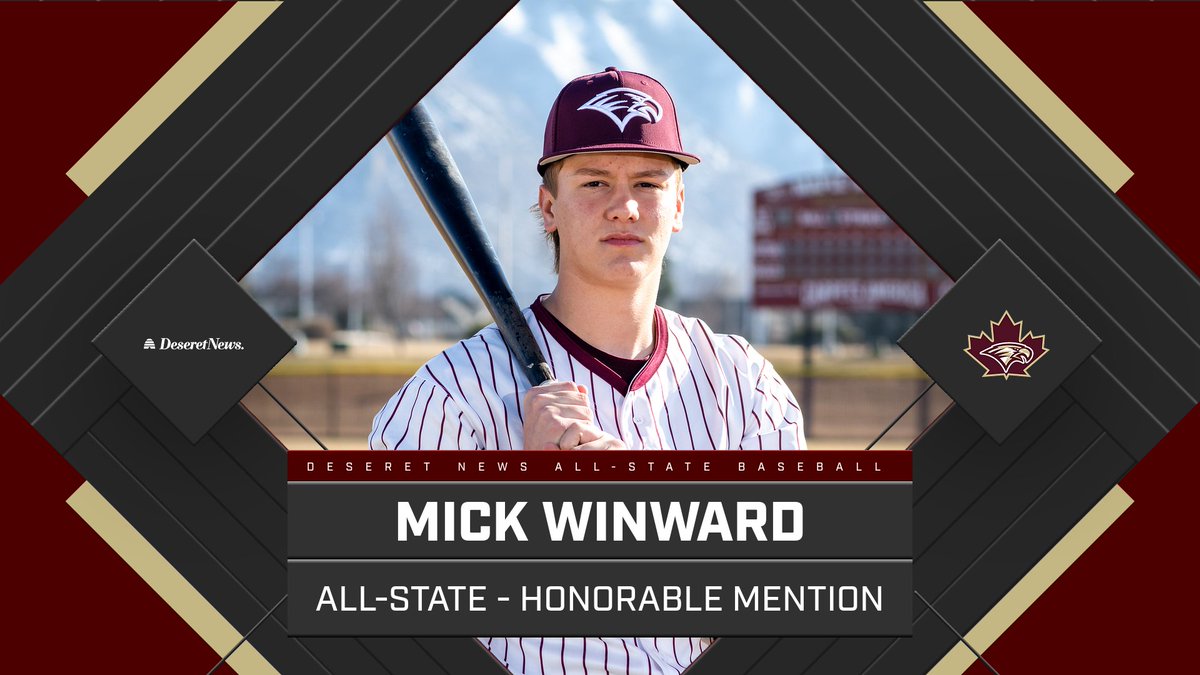 ⚾️ SHOUT OUT to Mick Winward for making Deseret News All-State Baseball Honorable Mention! Proud of our Golden Eagle! #MapleMountainSports 🦅