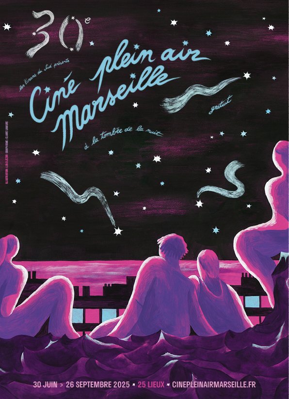 #Cinéma| 🎬 Ciné Plein Air Marseille fête ses 30 ans !  
Du 30 juin au 26 sept., vivez des soirées ciné gratuites sous les étoiles à Marseille… et pour la 1re fois à La Ciotat 🌟  
Culture, rires &amp; émotions au programme ! 
🚩Retrouvez les projections dans le 6&amp;8 :