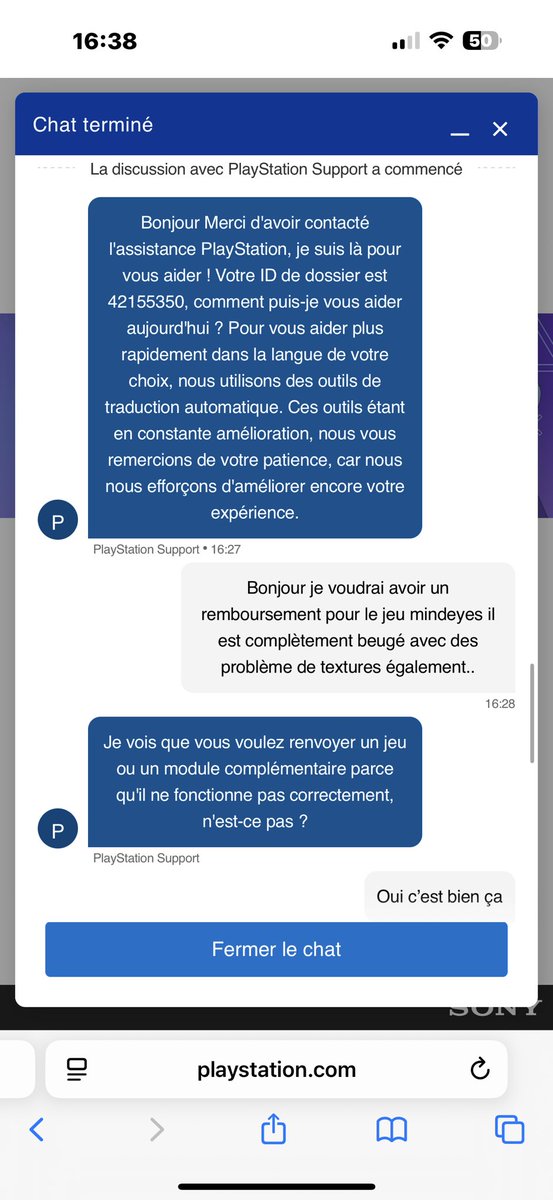 French1337's tweet photo. Merci @PlayStationFR 
Impossible d’avoir un remboursement du jeu #MindsEye parce que j’ai tout simplement joué 1h à peine en espérant que les bugs c’était juste un début de niveau mais non c’est le jeux complet. 
Certain on put se faire rembourser mais pas moi.. pourquoi donc ? https://t.co/NlYNI7cGzu