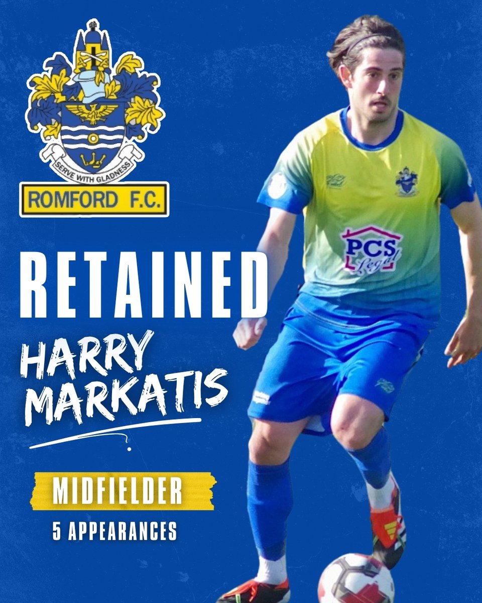 Retained 🖊️ Harry Markatis verbally commits to Romford FC. Harry was a late addition to The Boro last season and we are delighted that he is staying with us!