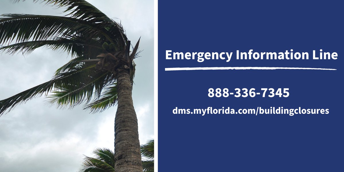 During hurricane season, save this important information to stay up to date about building closures ➡️dms.myflorida.com/buildingclosur…