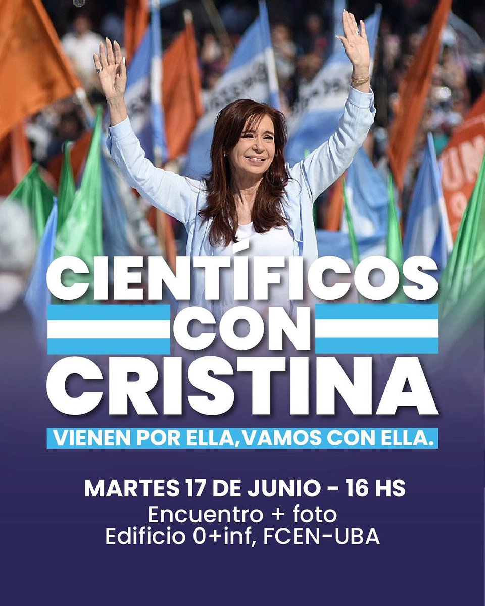 Nos preparamos para acompañar a Cristina a Comodoro Py y de vuelta a su casa, acercate o pedinos el link de Meet!