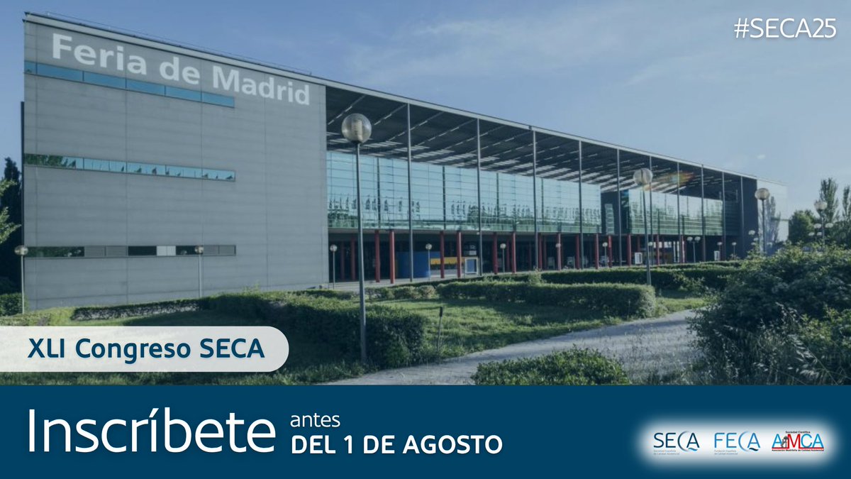 SECA ~ Sociedad Española de Calidad Asistencial (@calidadasistenc) on Twitter photo Inscribirse ANTES DEL 1 DE AGOSTO al Congreso #SECA25 tiene VENTAJAS 👉🏼 calidadasistencial.es/xli-congreso-s…
✅ La #CalidadAsistencial nos espera este año en <a href="/IFEMA/">IFEMA MADRID</a> los días 22-24 de octubre bajo el lema "Calidad Asistencial: base de la transformación sanitaria" Inscribirse ANTES DEL 1 DE AGOSTO al Congreso #SECA25 tiene VENTAJAS 👉🏼 calidadasistencial.es/xli-congreso-s…
✅ La #CalidadAsistencial nos espera este año en <a href="/IFEMA/">IFEMA MADRID</a> los días 22-24 de octubre bajo el lema "Calidad Asistencial: base de la transformación sanitaria"