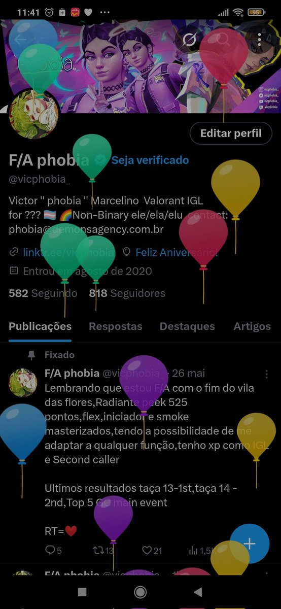 E fomos de balãozinho 🥳