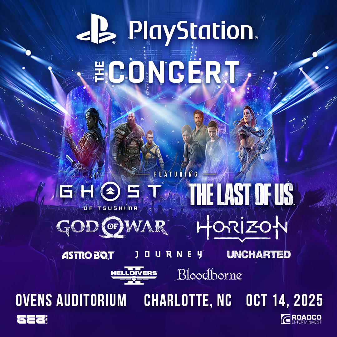 JUST ANNOUNCED: PlayStation: The Concert is coming to Charlotte at Ovens Auditorium on Tuesday, October 14th! Tickets go on sale this Friday, June 20th! #theboplex #cltentertainment
