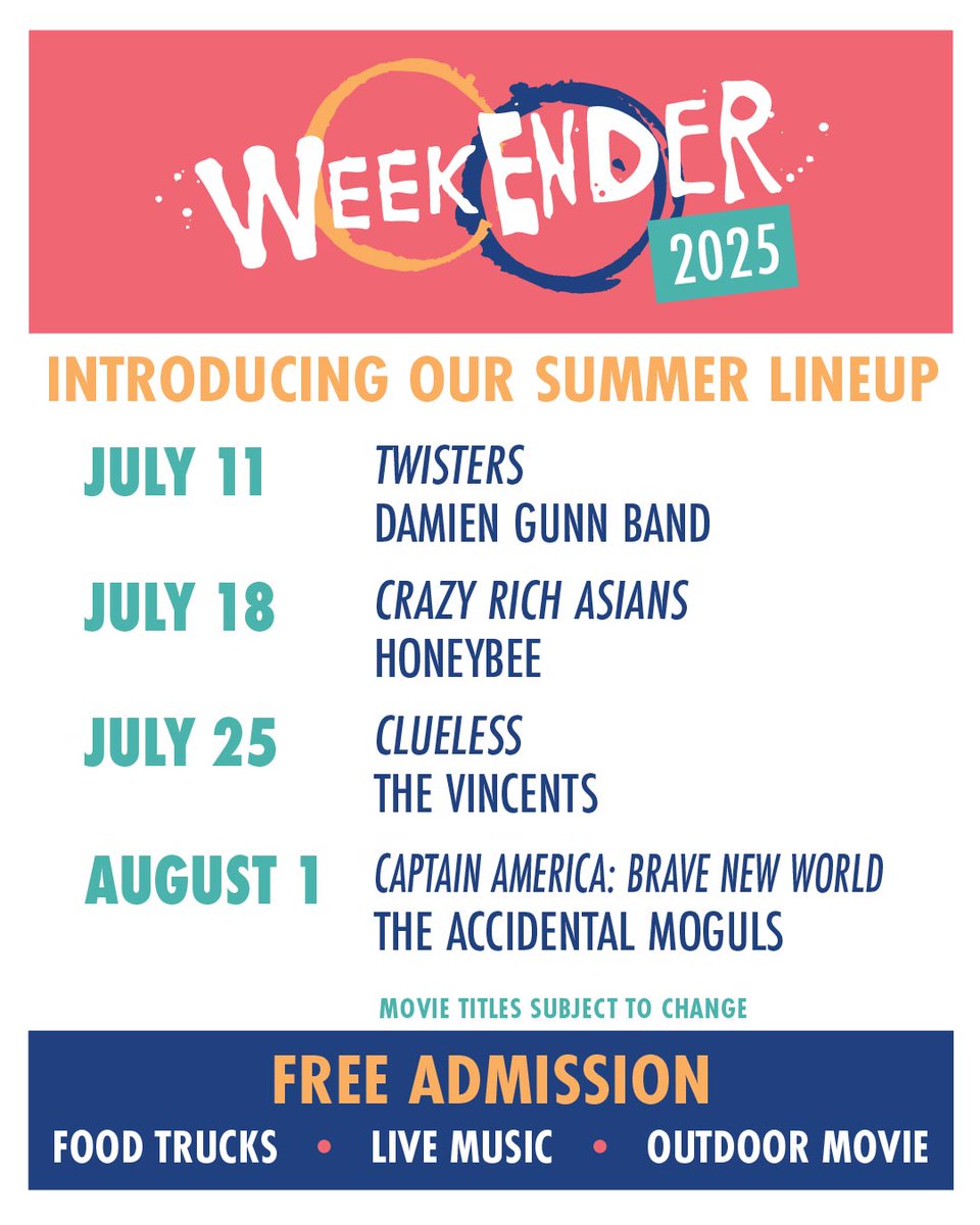 Kansas City, the countdown to Weekender is ON! ⏰ 

Get ready for four weekends filled with entertainment, from the adventures of a fashionable Beverly Hills teen in the 90s to the thrilling comeback of a familiar superhero. 🦸

FREE Entry | Learn more: bit.ly/4kkqhpR
