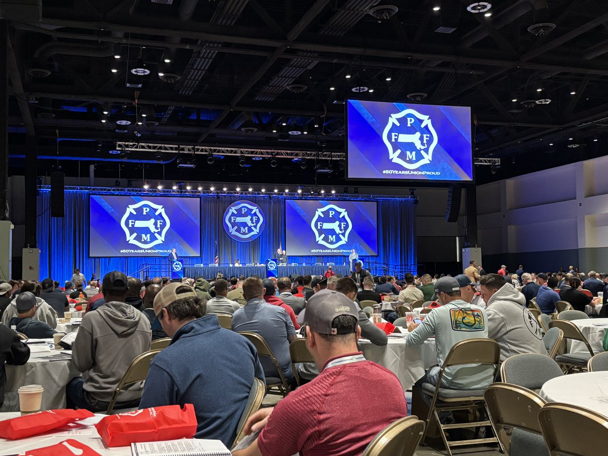 2544Ayer's tweet photo. Delegates from our Local are proud to join hundreds of others from across the Commonwealth for the 46th Biennial Convention of the @the_pffm in Worcester this week! https://t.co/Kq9gbIE3zt