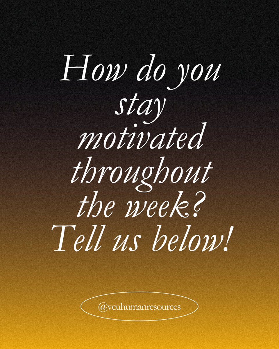 VCUHR's tweet image. It’s #TipsandTricksTuesday! 🌟 Try these easy tips to stay motivated all week: ✅ Set small daily goals ✅ Celebrate your progress ✅ Change your scenery 💬 What keeps you going during a long week?