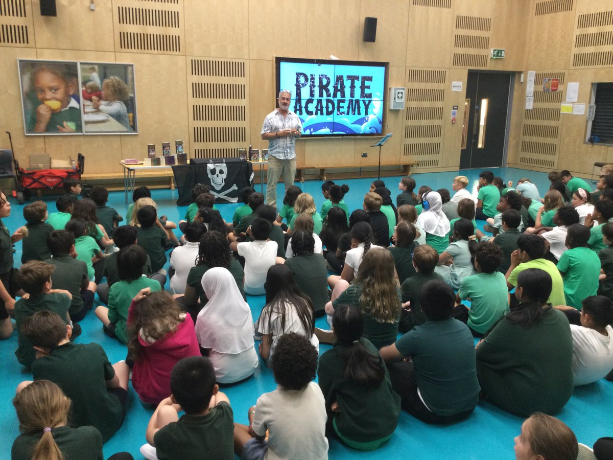 OlgaChestnut's tweet photo. We've been on the literary high seas with @JustinSomper and his Pirate Academy books this afternoon ☠️ https://t.co/sdCN19tFPa