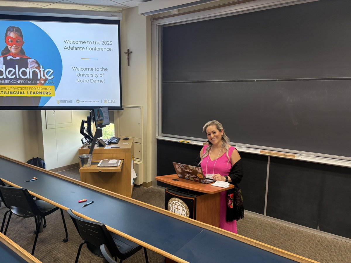 Mrs. Angelica Duarte, our Latino Liaison, and Mr. Kennedy presented at the Adelante Conference at Notre Dame.

Hosted by the Alliance for Catholic Education, this national conference brings together educators focused on empowering multilingual learners. We’re proud to have both