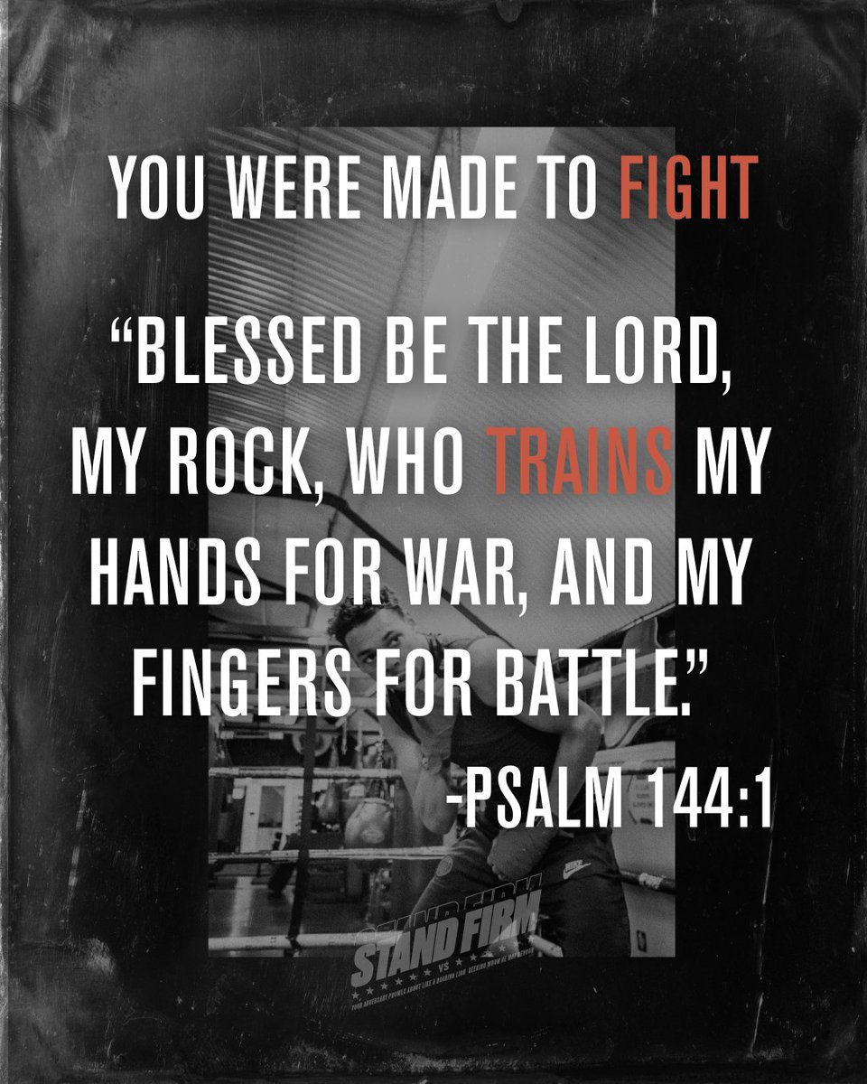 This is not a green light to fight with your neighbors or PTA, but with yourself. God calls you to a life of actively bringing His Kingdom to earth. Let’s be the kind of people who step up to fight the good fight. #StandFirm
