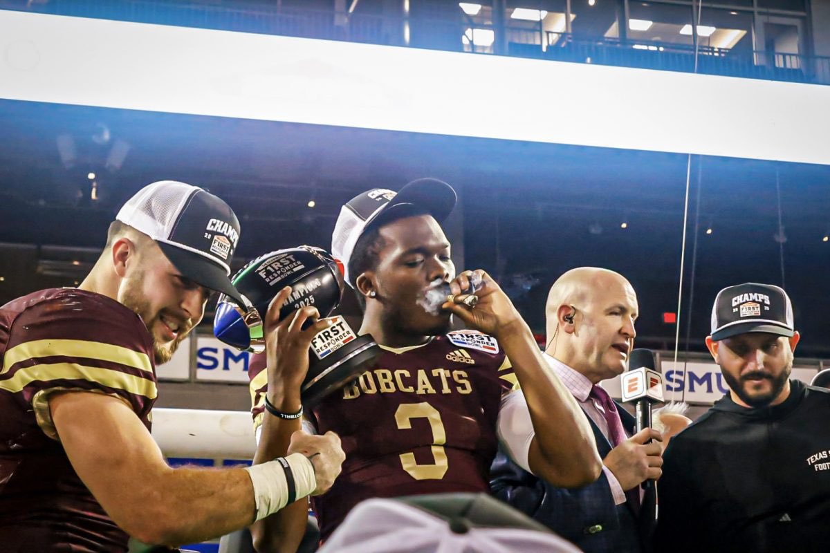 Philip Wilson III🦁 (@3toomean) on Twitter photo After a great conversation with <a href="/BWells409/">Ben Wells</a> I am blessed and happy to announce that I have received an offer from Texas State University!!! #EatEmUp
<a href="/TXSTATEFOOTBALL/">Texas State Football</a> <a href="/TrustMyEyesO/">⭕️FFERTUNITY</a> <a href="/mikemoon42/">Coach Moon</a> <a href="/TheMarcusAlford/">Marcus Alford</a> <a href="/TritonsFootball/">Pacifica Tritons Football</a> <a href="/MathisGaius/">Gaius D. Mathis</a> After a great conversation with <a href="/BWells409/">Ben Wells</a> I am blessed and happy to announce that I have received an offer from Texas State University!!! #EatEmUp
<a href="/TXSTATEFOOTBALL/">Texas State Football</a> <a href="/TrustMyEyesO/">⭕️FFERTUNITY</a> <a href="/mikemoon42/">Coach Moon</a> <a href="/TheMarcusAlford/">Marcus Alford</a> <a href="/TritonsFootball/">Pacifica Tritons Football</a> <a href="/MathisGaius/">Gaius D. Mathis</a>