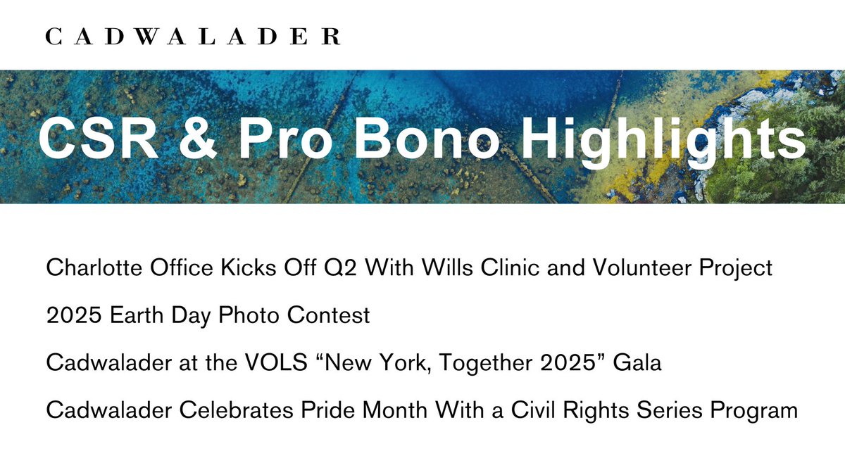 Check out the latest edition of our #CSR and #ProBono newsletter! 

Read more here: bit.ly/45u5QlM