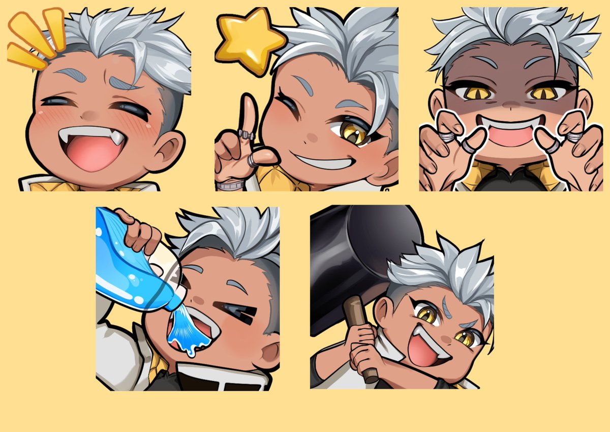 And special thanks to <a href="/sae_illust/">𝚂𝙰𝙴| COMMISSIONS OPEN</a>  who created the new emotes and was inchage of the birthday merch illustrations.

She did an amazing job.