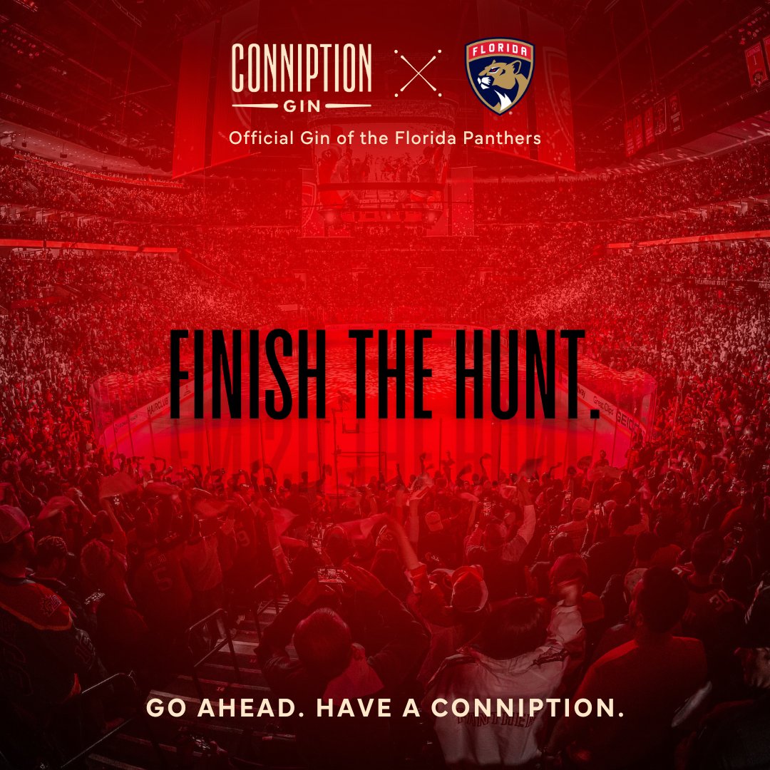 Pucks drop, spirits rise, and Conniption pours! 🏆

We’re proud to be the Official Gin of the @flapanthers, a team chasing history on hockey's biggest stage!

To every fan pouring something a little stronger tonight, this one’s for you!
#FinishTheHunt #StanleyCupFinal #StanleyCup
