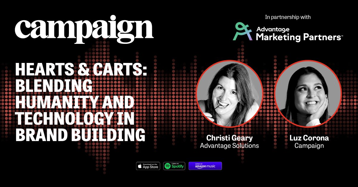 Hearts &amp; Carts: Blending humanity and technology in brand building. In this episode explore how brands can bridge the perceived divide between technology and humanity in brand building. campaignlive.com/article/hearts… #sponsoredpodcast #brandbuilding #Technology