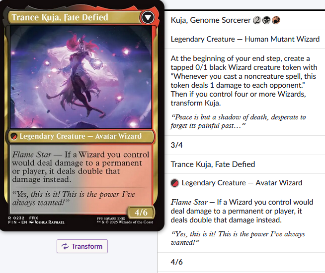 Latest update on Arena was incredibly important!
First picture is what is on Arena. 
Second picture is as its printed in real life.
If you know, you know.