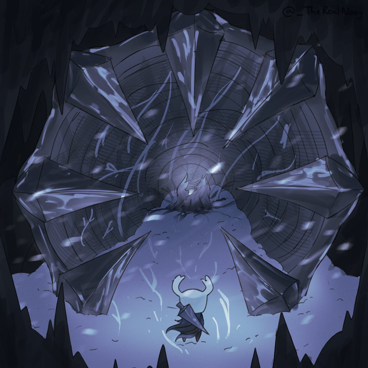 Forgot to post this, here's another piece of art I made of hollow knight 
#hollowknight