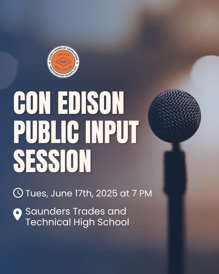 TONIGHT Tuesday, June 17th at 7 p.m. come out and speak out at the Westchester County Board of Legislators Public Input Session at Saunders to speak out against Con Ed’s proposed rate hike and the current rates. Please help spread the word and make sure that Yonkers and everyone