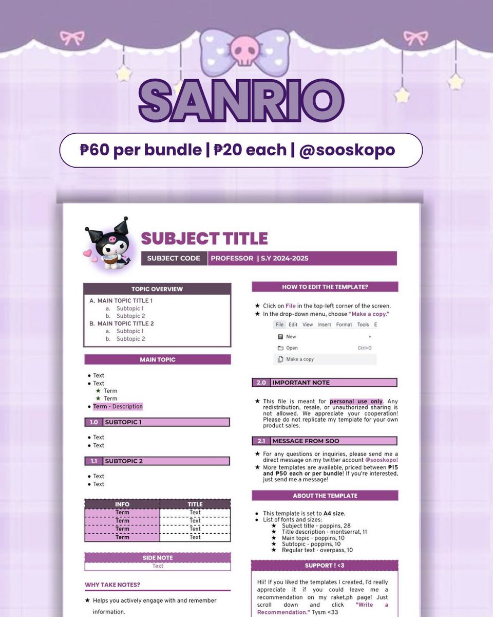 ⋆୨୧˚ template 02 !

     ⓘ sanrio transes template

• eight templates available
• editable | sent via email
• personal use only
• one time payment

tags: #studytwt #studytwtph #archivetwt wts lfb