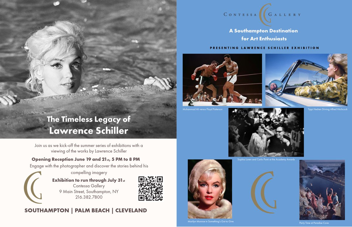 🌟 Artistic Enthusiasts, Mark Your Calendars! 🌟

Contessa Gallery is thrilled to present the much-anticipated Lawrence Schiller show, featuring his mesmerizing photography that tells powerful stories! 📸✨

Join us at our Southampton location on June 19 and June 21, from 5 to 8