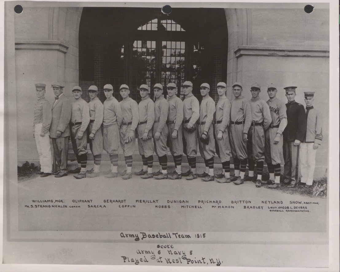 USAHEC (@usahec) on Twitter photo In honor of the <a href="/NCAA/">NCAA</a> College World Series, here's a throw-back to <a href="/WestPoint_USMA/">U.S. Military Academy at West Point</a>'s baseball team, 1915.
Part of the team, 1912-1915, was then-Cadet Omar N. Bradley.
<a href="/USArmyCMH/">CMH</a> <a href="/USArmyMuseum/">National Museum of the United States Army</a> <a href="/NCAABaseball/">NCAA Baseball</a> In honor of the <a href="/NCAA/">NCAA</a> College World Series, here's a throw-back to <a href="/WestPoint_USMA/">U.S. Military Academy at West Point</a>'s baseball team, 1915.
Part of the team, 1912-1915, was then-Cadet Omar N. Bradley.
<a href="/USArmyCMH/">CMH</a> <a href="/USArmyMuseum/">National Museum of the United States Army</a> <a href="/NCAABaseball/">NCAA Baseball</a>