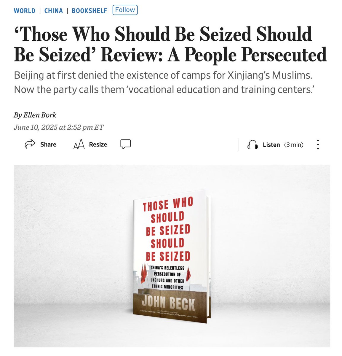 John Beck (@jm_beck) on Twitter photo “Beck’s book reads at times like a tale of suspense as he recounts poignant stories of suffering, resilience and survival”
Those Who Should Be Seized in <a href="/WSJ/">The Wall Street Journal</a>
wsj.com/world/china/th… “Beck’s book reads at times like a tale of suspense as he recounts poignant stories of suffering, resilience and survival”
Those Who Should Be Seized in <a href="/WSJ/">The Wall Street Journal</a>
wsj.com/world/china/th…