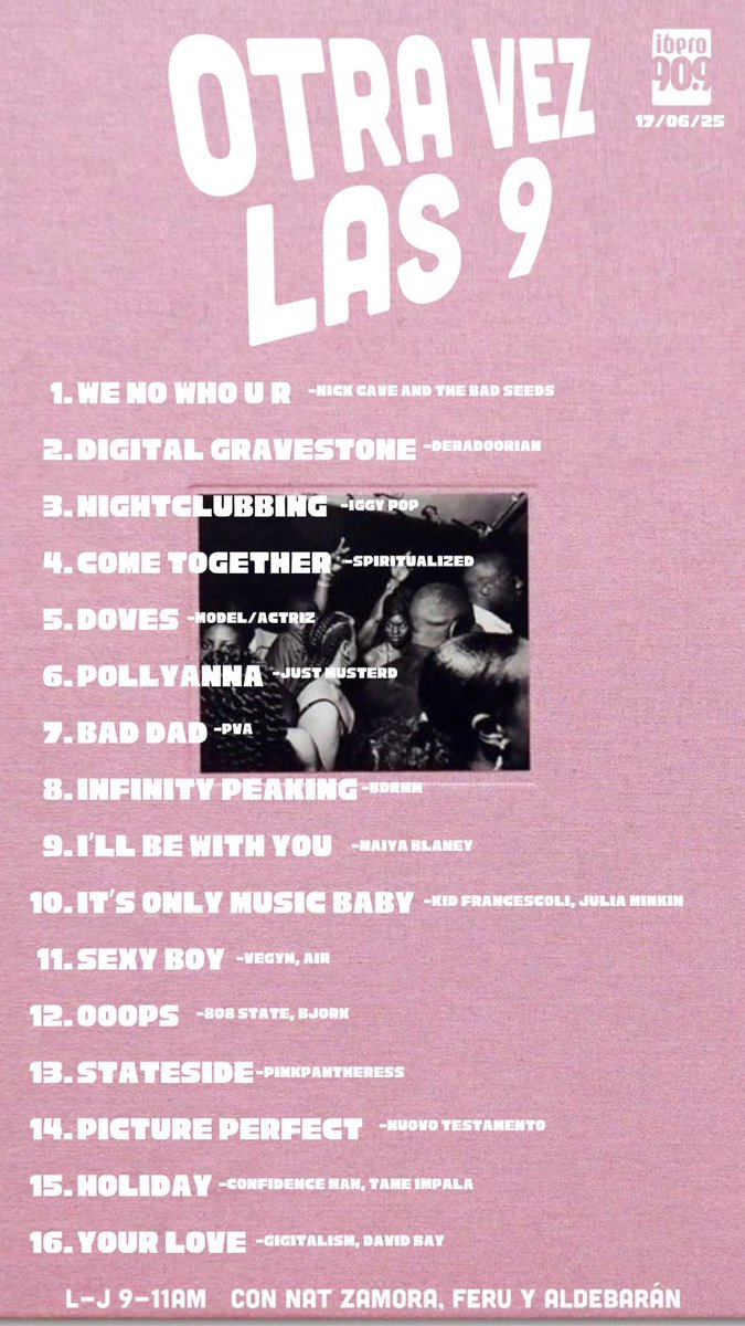 El peor día de la semana se combate con la fina selecta musical del #OtraVezLas9 que pueden revisar acá abajo. Les esperamos nuevamente el día de mañana por <a href="/Ibero909FM/">Ibero 90.9 FM</a>

<a href="/NatZamora/">Natalia</a> <a href="/valemartinezg1/">Valentina</a>