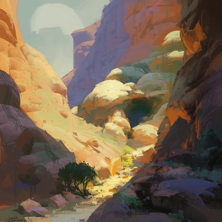 Mosaic Canyon Death Valley California, this is my imagined version of the place I've visited many times.