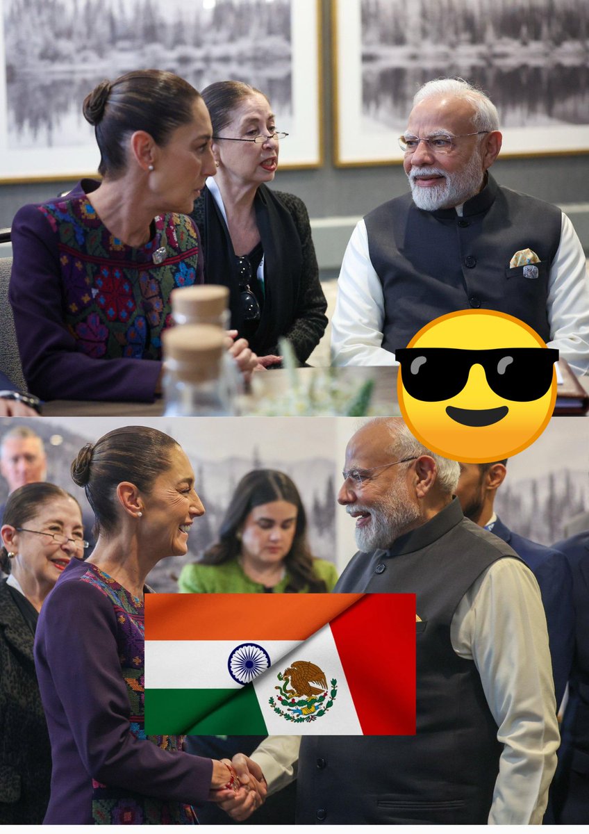 🌍🤝 ENCUENTRO DE LÍDERES POPULARES EN EL G7 🇲🇽🇮🇳

Los mandatarios con mayor aprobación de sus pueblos coincidieron en la Cumbre de Líderes del G7 en Canadá 🇨🇦, donde dialogaron sobre temas clave como comercio, farmacéutica, ciencia, tecnología e innovación digital.