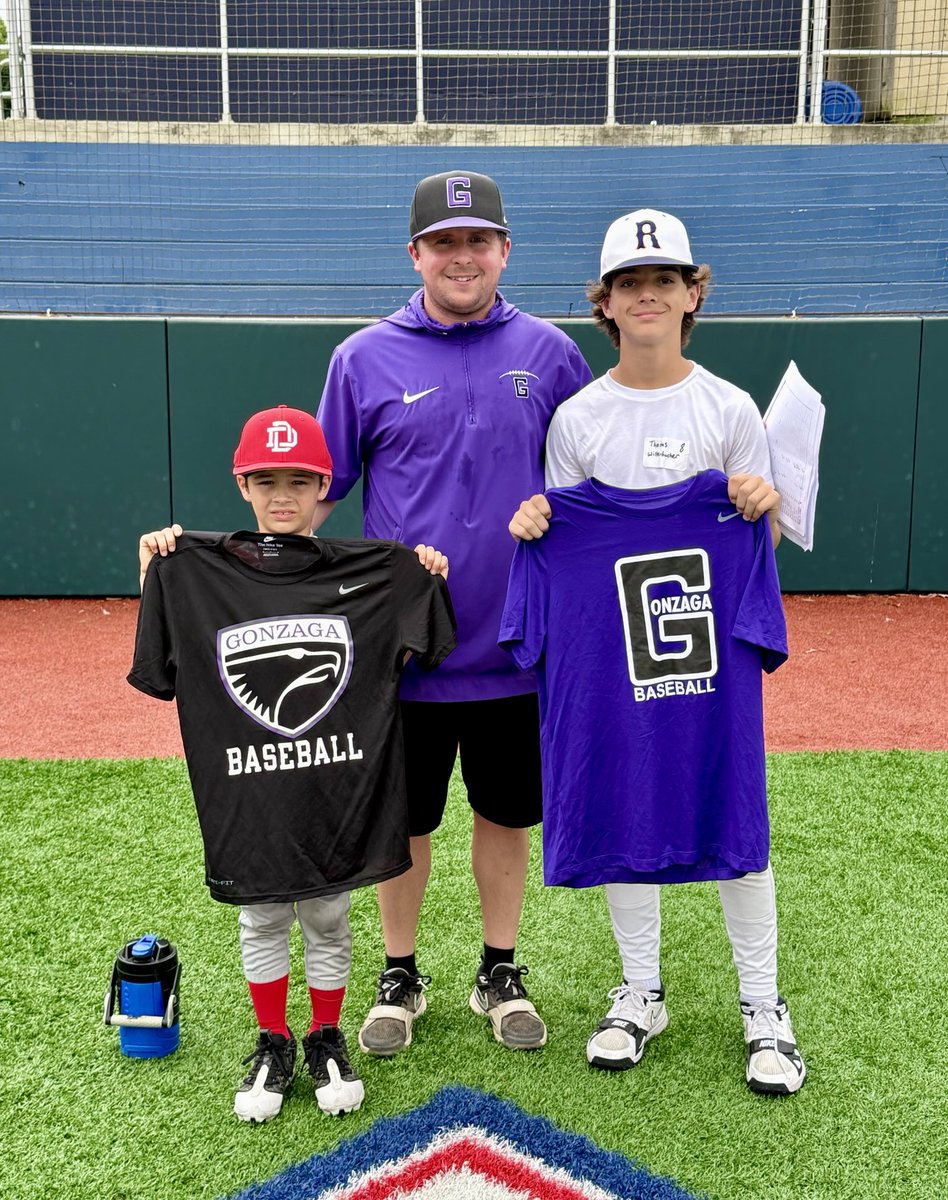 Another great day at Gonzaga Baseball Camp! ⚾️💜
Shoutout to today’s Campers of the Day for bringing the energy, effort, and hustle all day long!  The future is bright 🦅
#GoEagles #ZagaBaseball #BaseballCamp2025 #AMDG