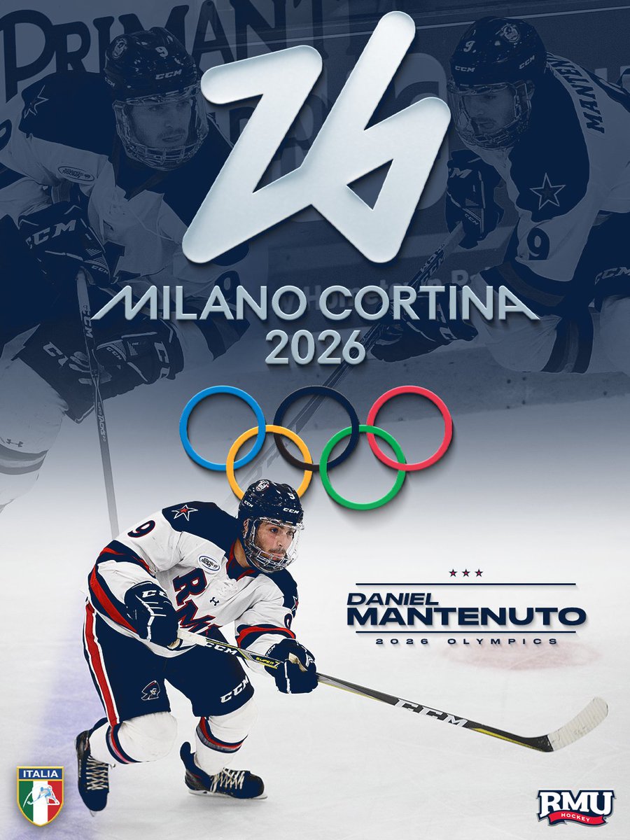 Olympic bound! 🏒🚨 HUGE congratulations to alum Daniel Mantenuto, who will represent his country, Italy, at the 2026 Winter Olympics❗️ He's the first Colonial in program history to achieve this incredible feat. Bravo, Daniel👏

📰: bit.ly/3TtNmug 

#BobbyMo