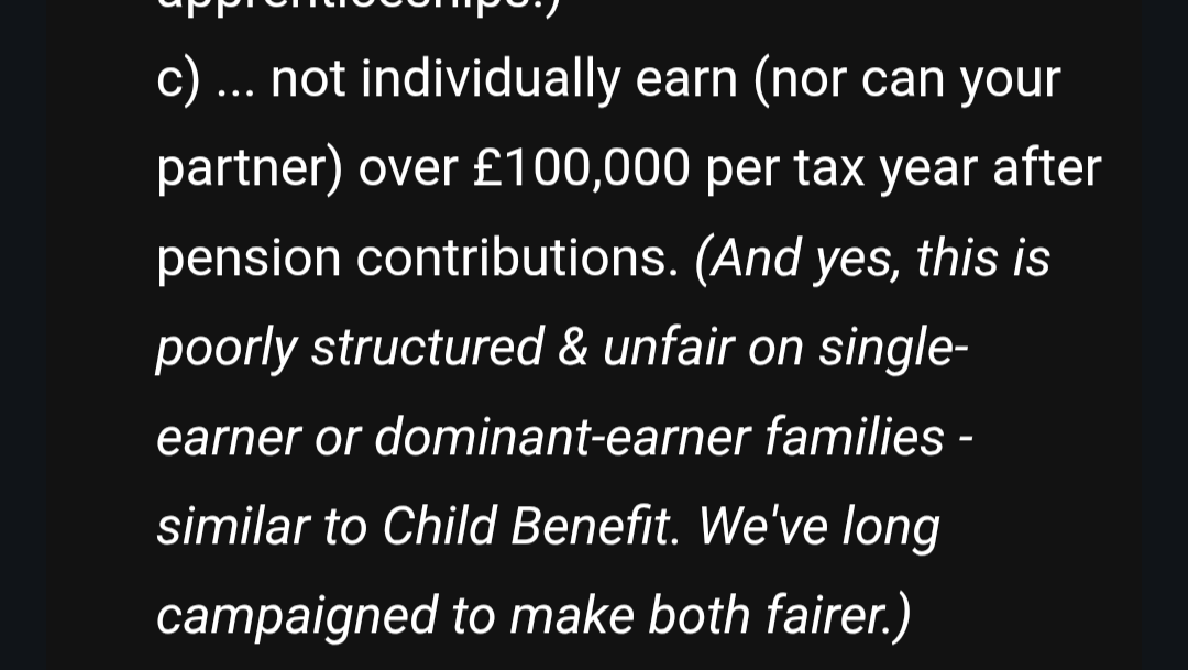 ab4842's tweet photo. @MartinSLewis I think after pension contributions is wrong, shouldn't it include all salary sacrifice. E.g. electric car scheme, payroll giving, cyclescheme. https://t.co/neUC4INezC says 'adjusted net income' or is it just 'pension contributions' that count? https://t.co/TrgjOD4zsr