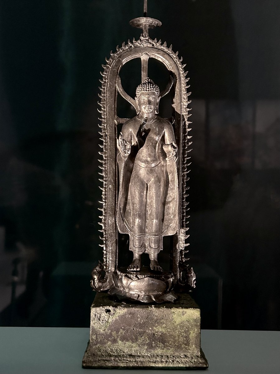 vicitracitta's tweet image. Silver image of a Buddha from Sambas, West Kalimantan, Indonesian Borneo, c. 700-800 CE, British Museum. On display in the ongoing Ancient India exhibition.