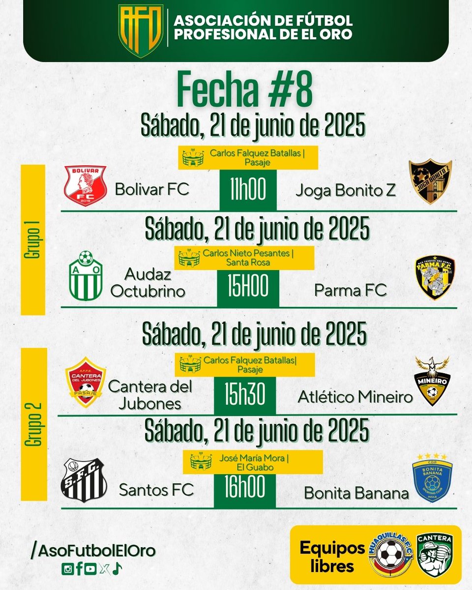 📷 Este fin de semana se juega la sexta fecha y la emoción sigue creciendo 📷📷
Los equipos llegan con hambre de victoria, las tribunas se preparan para alentar a sus equipos y cada punto empieza a pesar más.
¡Nos vemos en la cancha! 📷📷📷📷 #AFO