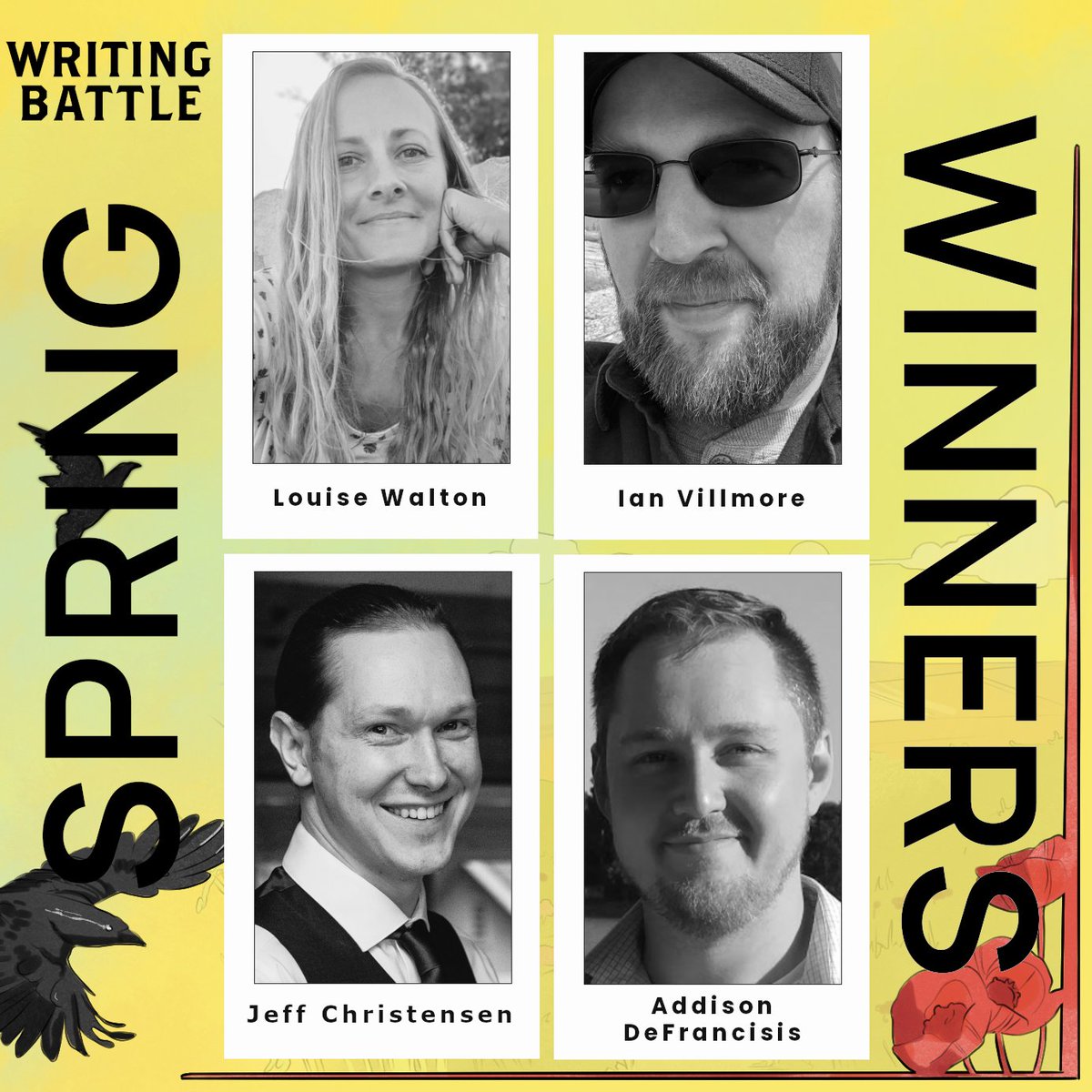 WritingBContest's tweet image. The four Spring 2025 Battle winning stories have been added to the Past Winners page and include interviews with the authors!
Twice-Lucky by author Louise Walton
Don't Judge a Book by author Jeff Christensen
Pusseidon: The Cat Who Would Drink the Sea by author Addison…