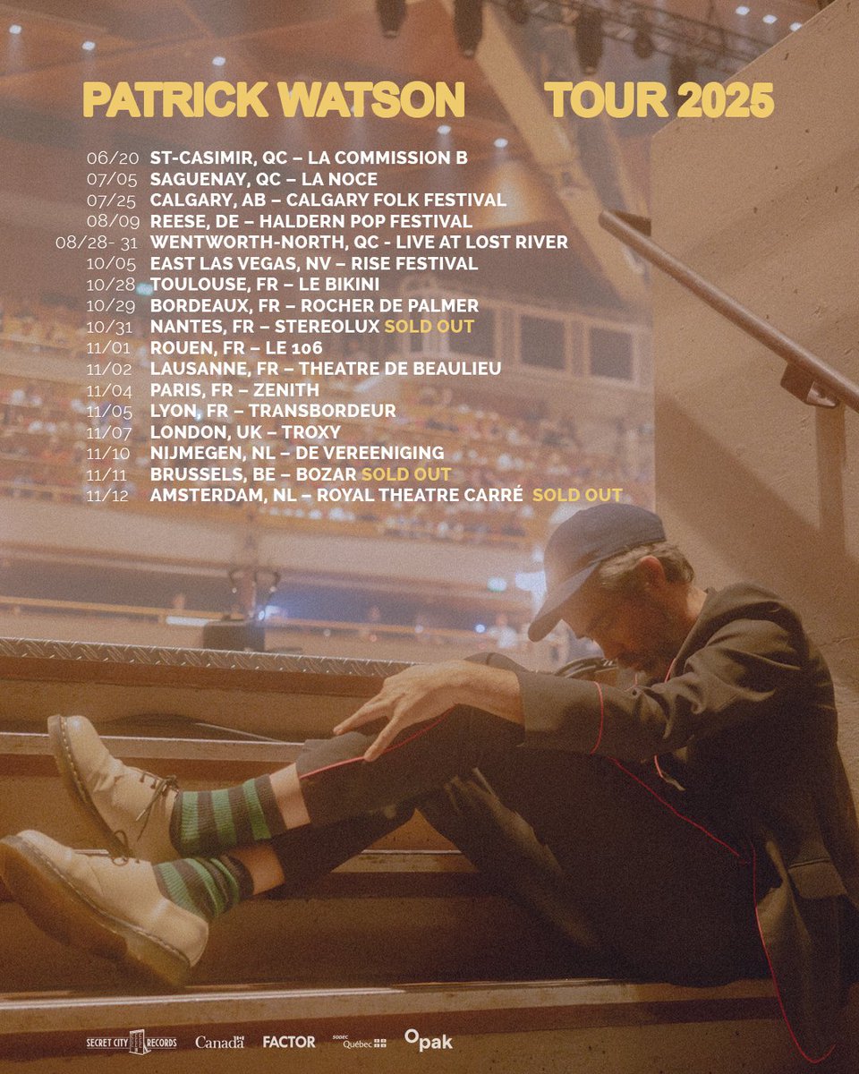 Patrick Watson (@patrickwatson) on Twitter photo Tour dates 2025! 🙃
patrickwatson.net Tour dates 2025! 🙃
patrickwatson.net