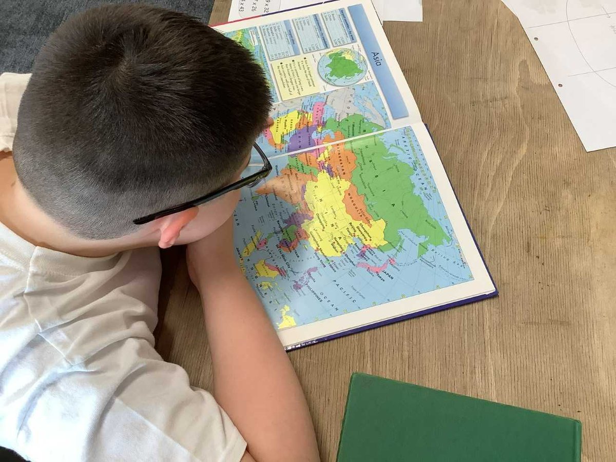 Year 5 used their map-reading skills in Geography this week. They found information in an atlas using the index and simple co-ordinates.