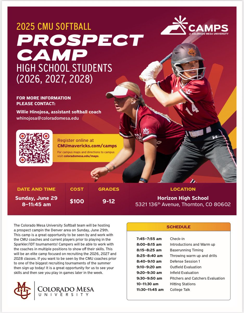 Less than 2 weeks away from our Prospect Camp in Denver! It will be a great camp to find some future Mavs! secure.touchnet.com/C21035_ustores…