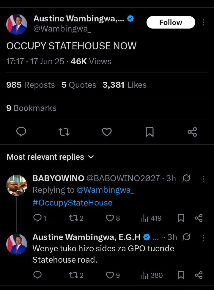 Francis Gaitho (@fgaitho237) on Twitter photo Patriots are focused. They’re not stuck on mainstream (githeri) media cycles consuming stale and expired content.
They’re not on TikTok doing woishe videos about some staged shooting in collaboration with <a href="/johnallannamu/">John-Allan Namu</a> .
We are mapping the future. Get with the program. Patriots are focused. They’re not stuck on mainstream (githeri) media cycles consuming stale and expired content.
They’re not on TikTok doing woishe videos about some staged shooting in collaboration with <a href="/johnallannamu/">John-Allan Namu</a> .
We are mapping the future. Get with the program.