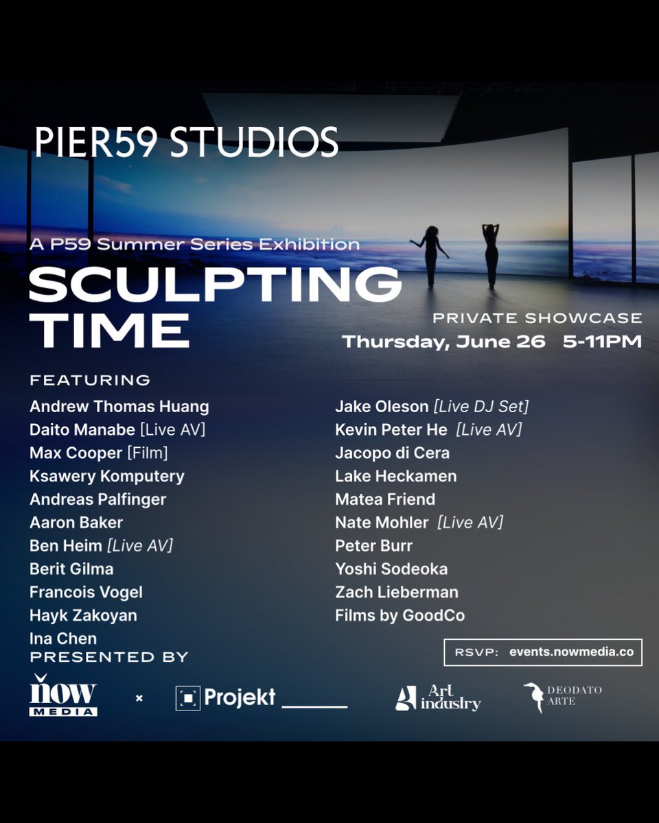 Just added to our ‘Sculpting Time’ lineup: <a href="/daitomanabe/">Daito Manabe</a> 👀

The Tokyo artist merges code, robots, and biofeedback to craft live, cinematic experiences 

One of four live AV performances taking over <a href="/Pier59Studios/">PIER59 Studios</a> on June 26

Don’t miss it ↓