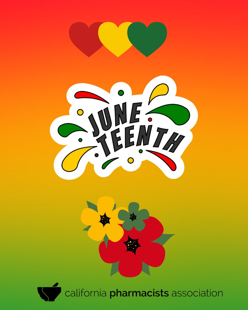 🖤❤️💚 Today, we honor Juneteenth — a powerful reminder of resilience, liberation, and the ongoing journey toward equity and justice.
The California Pharmacists Association commemorates this day as we reflect on the end of slavery in the United States and recognize the