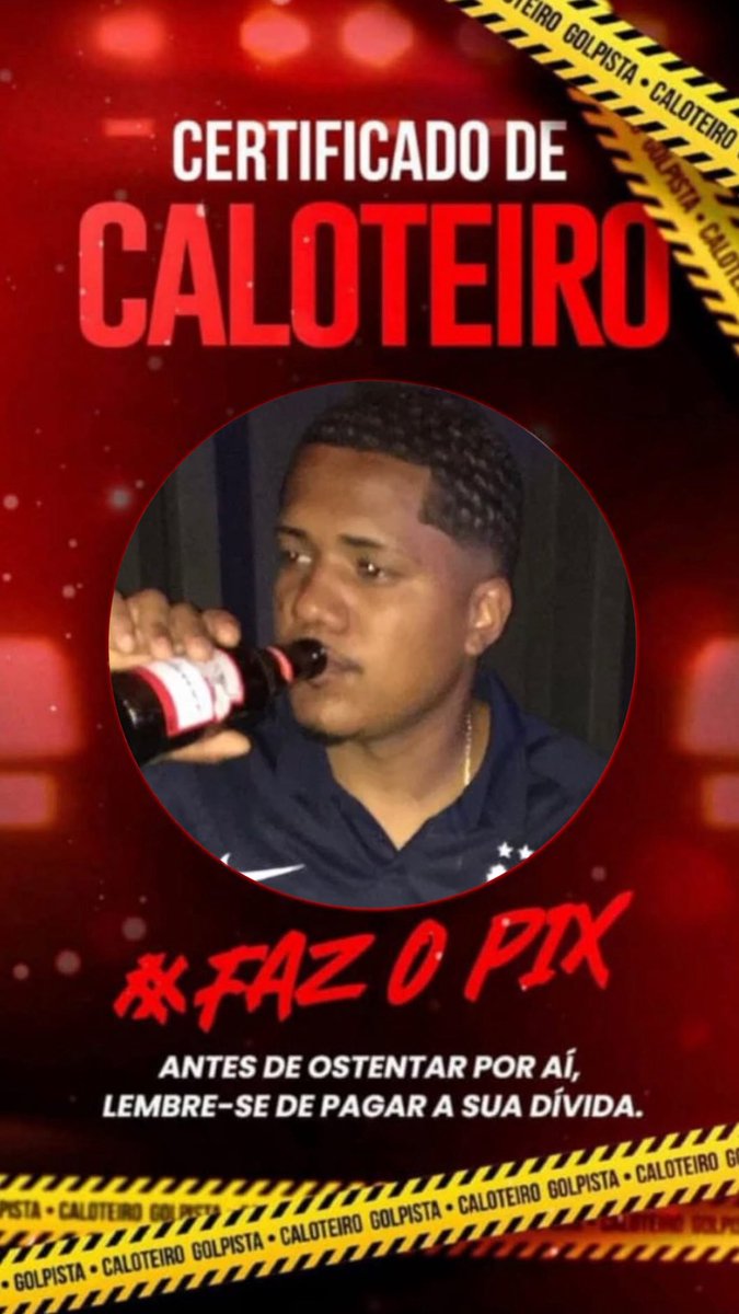 🚨 Procura-se caloteiro de pensão, gosta de ostenta devendo .