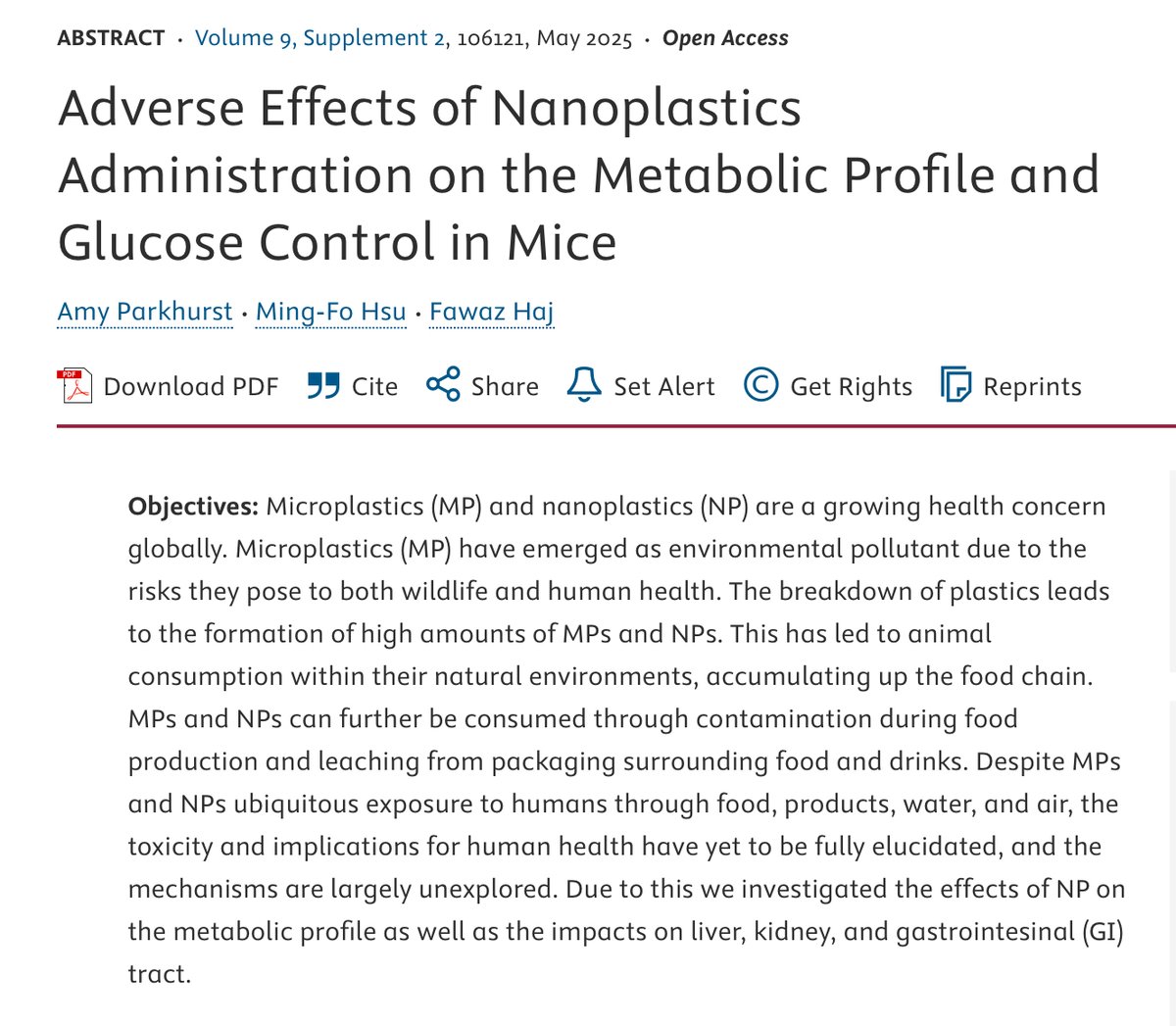 Exposure to nanoplastics (even smaller than microplastics) make mice insulin-resistant, according to a new study. Could our growing exposure to harmful chemicals and plastics be the real cause of the diabetes epidemic, and not sugar? Maybe.