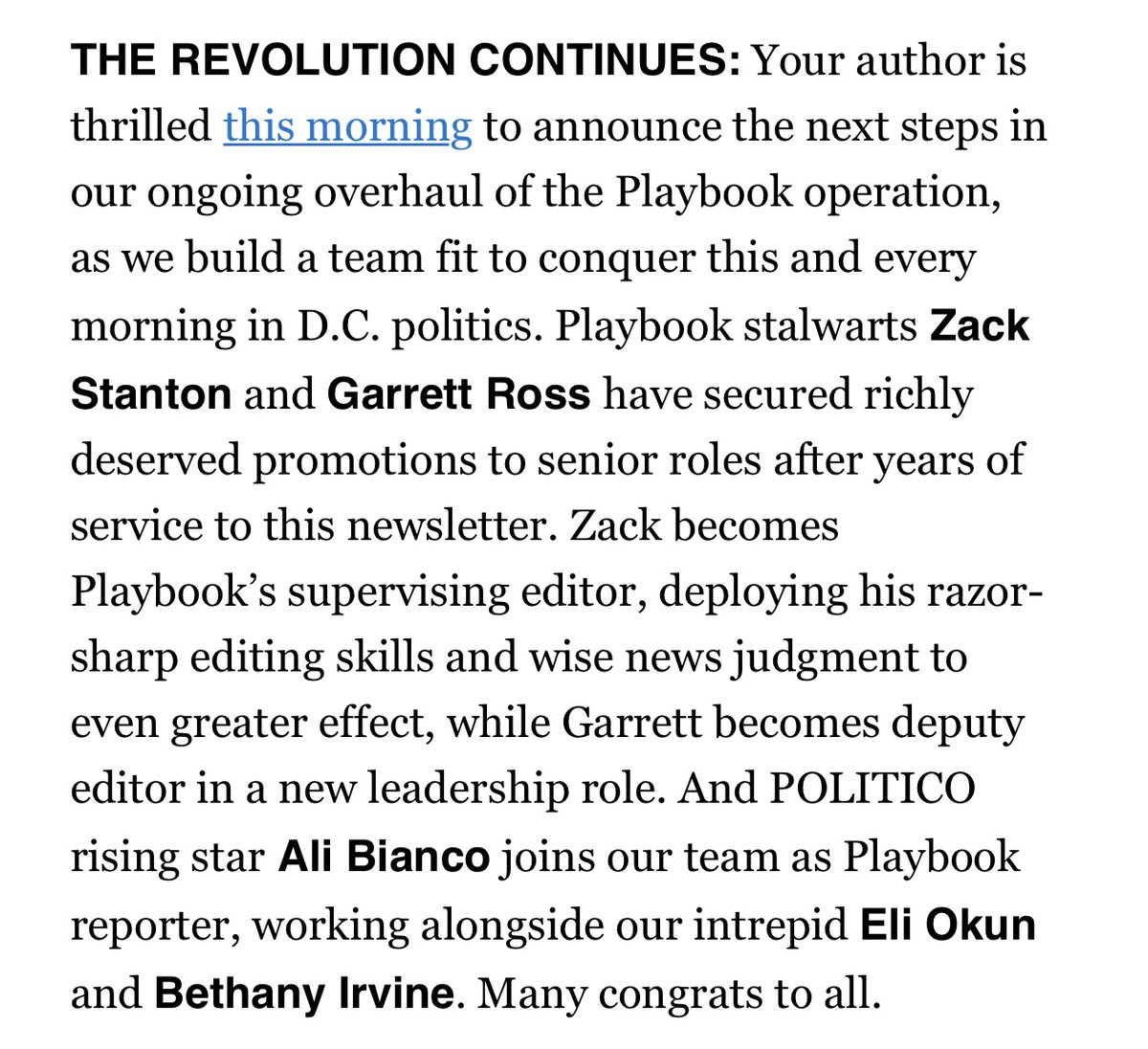 ✨Some news: I've officially joined Playbook.

So excited for this next chapter at @POLITICO. I'm hitting the ground running and reporting on all things Washington D.C.

Add me to your press lists. Reach out at abianco<a href="/politico/">POLITICO</a>.com. DM abianco.44 on Signal. Let's get in touch.